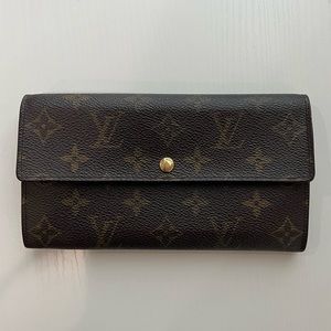 LV Louis Vuitton Monogram Sarah Long Wallet